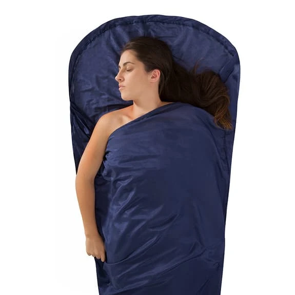 Lenzuola Da Viaggio Sea To Summit Silk Cotton Mummy Con Cappuccio 210x62 Cm Blu 1 Lenzuola Da Viaggio Sea To Summit Silk Cotton Mummy Con Cappuccio 210x62 Cm Blu