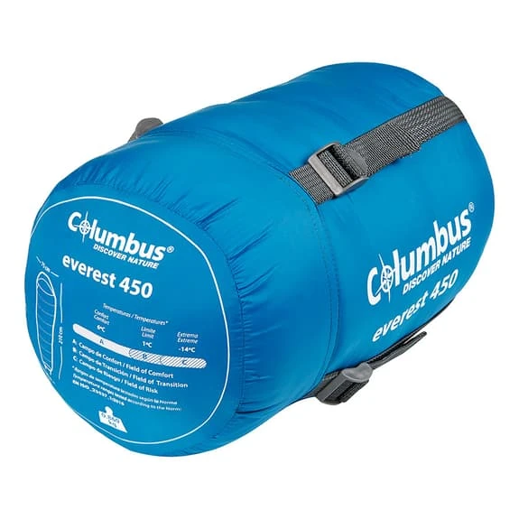 Sacco A Pelo Columbus Outdoor Everest 450 6C Grigio Blu 3 Sacco A Pelo Columbus Outdoor Everest 450 6C Grigio Blu - immagine 3