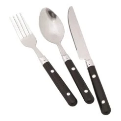 Set Posate Easy Camp Family Cutlery Nero Acciaio