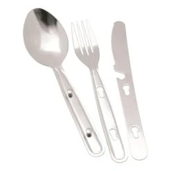 Set Posate Easy Camp Travel Cutlery Acciaio 3 Pezzi
