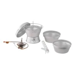 Fornelletto A Gas Easy Camp Storm Cooker + Set Stoviglie Grigio