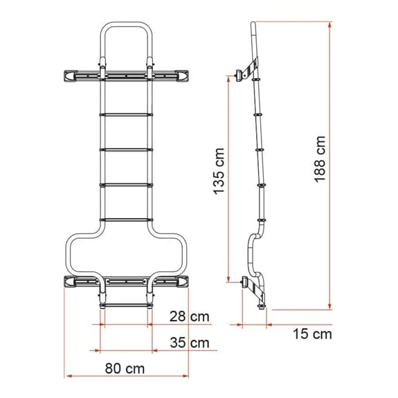 Scala Fiamma Deluxe DJ Grigio Nero 2 Scala Fiamma Deluxe DJ Grigio Nero - immagine 2