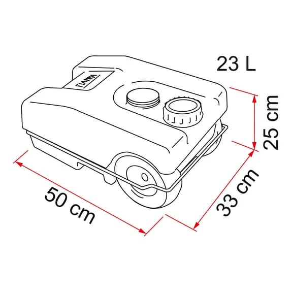Serbatoio Portatile Fiamma Roll Tank 23W Per Acque Reflue 22,5l Grigio 4 Serbatoio Portatile Fiamma Roll Tank 23W Per Acque Reflue 22,5l Grigio - immagine 4