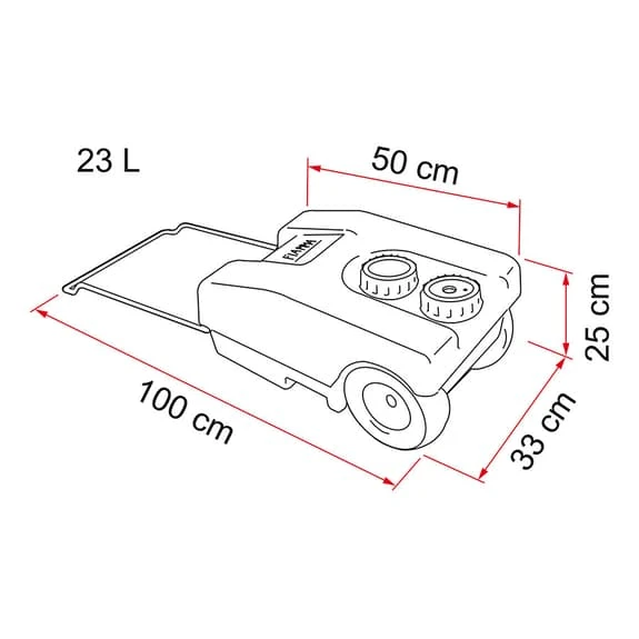 Serbatoio Portatile Fiamma Roll Tank 23W Per Acque Reflue 22,5l Grigio 5 Serbatoio Portatile Fiamma Roll Tank 23W Per Acque Reflue 22,5l Grigio - immagine 5