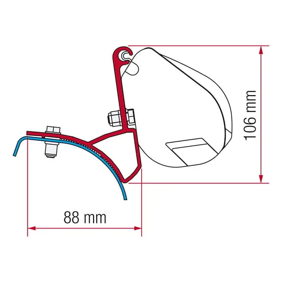 Supporto Per Tendalino F35 Pro Fiamma Kit Trafic/Vivaro/Talento/Primastar 1 Supporto Per Tendalino F35 Pro Fiamma Kit Trafic/Vivaro/Talento/Primastar