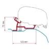 Supporto Per Tendalino F80 / F65 Fiamma Kit Ducato / Jumper / Boxer H2