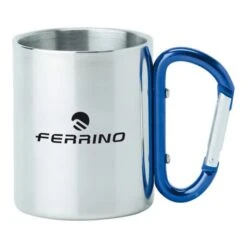 Tazza Ferrino Inox Cup Con Maniglia Tipo Moschettone Acciaio