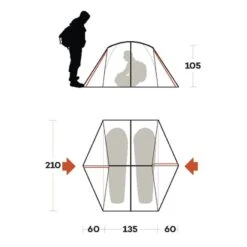 Tenda Da Campeggio Ferrino Grit 2 Grigio Bianco -Easy Camp Italia frn 91188liifr 003