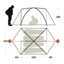 Tenda Da Campeggio Ferrino Lhotse 4 Arancione Scuro Arancione Chiaro -Easy Camp Italia frn 99069laafr 003