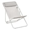 Sedia Pieghevole Lafuma Mobilier Maxi Transat + Batyline Duo Beige Bianco