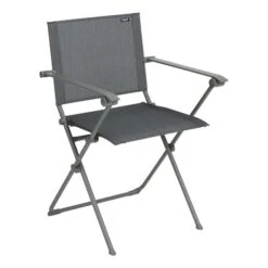 Sedia Pieghevole Lafuma Mobilier Anytime Batyline Duo Con Braccioli Grigio