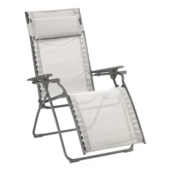 Poltrona Pieghevole Lafuma Mobilier Evolution Batyline Duo Beige Bianco