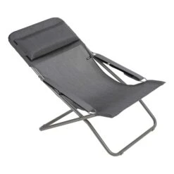 Sedia Pieghevole Lafuma Mobilier Transabed Batyline Duo Grigio Grafite