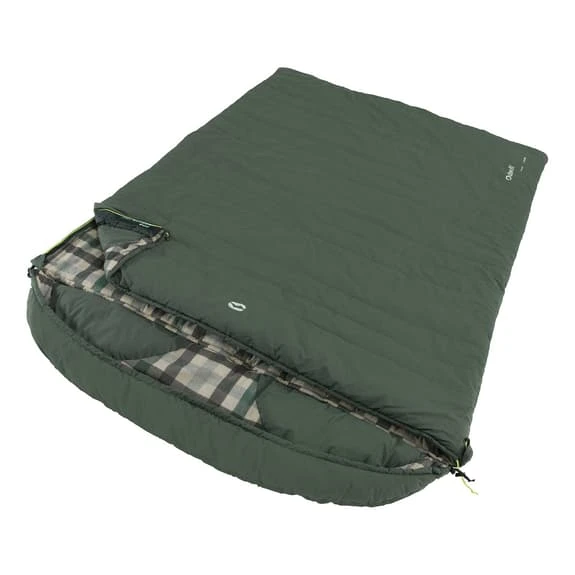 Sacco A Pelo Outwell Camper Lux Double -1C Verde Bosco 2 Sacco A Pelo Outwell Camper Lux Double -1C Verde Bosco - immagine 2