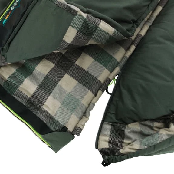 Sacco A Pelo Outwell Camper Lux Double -1C Verde Bosco 3 Sacco A Pelo Outwell Camper Lux Double -1C Verde Bosco - immagine 3