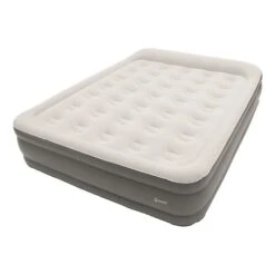 Materasso Gonfiabile Outwell Flock Superior Double W. Bult-In Pump Bianco Grigio