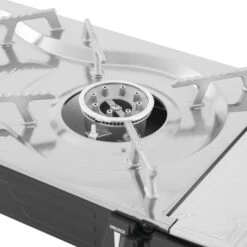 Cucina Portatile Outwell Appetizer Maxi 2 Fornelli MSF-1A Grigio Argento -Easy Camp Italia ot 651160 005