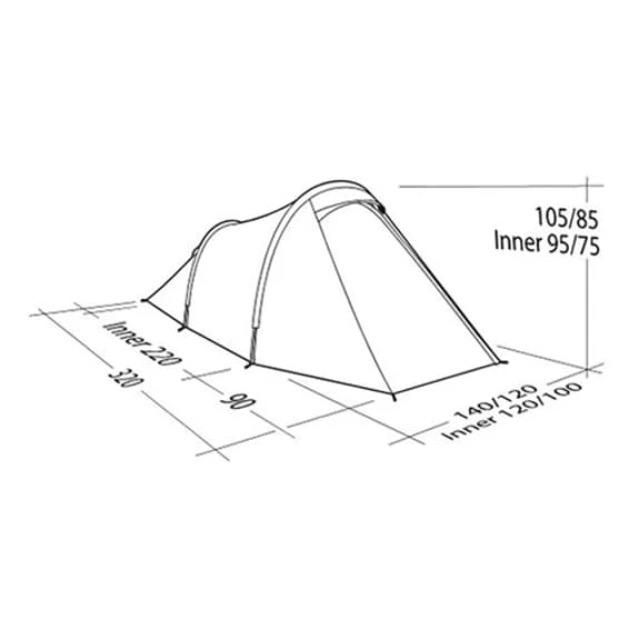 Tenda Da Campeggio Robens Arch 2 Corallo Rosso Grigio 4 Tenda Da Campeggio Robens Arch 2 Corallo Rosso Grigio - immagine 4