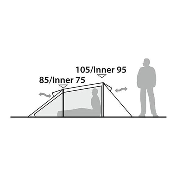 Tenda Da Campeggio Robens Arch 2 Corallo Rosso Grigio 2 Tenda Da Campeggio Robens Arch 2 Corallo Rosso Grigio - immagine 2