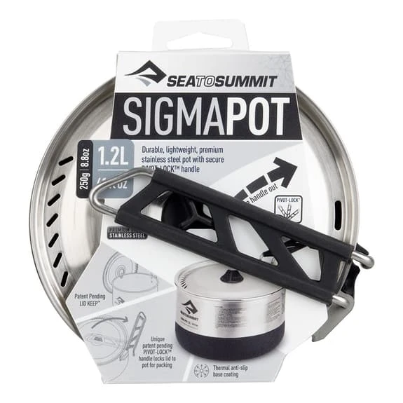 Pentola Sea To Summit Sigma Pot 1.2L Grigio Chiaro 2 Pentola Sea To Summit Sigma Pot 1.2L Grigio Chiaro - immagine 2